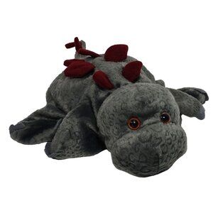 Dream Plush Dinosaur Hand Puppet Gray Plush Stuffed Animal Kids Toy 10 inch